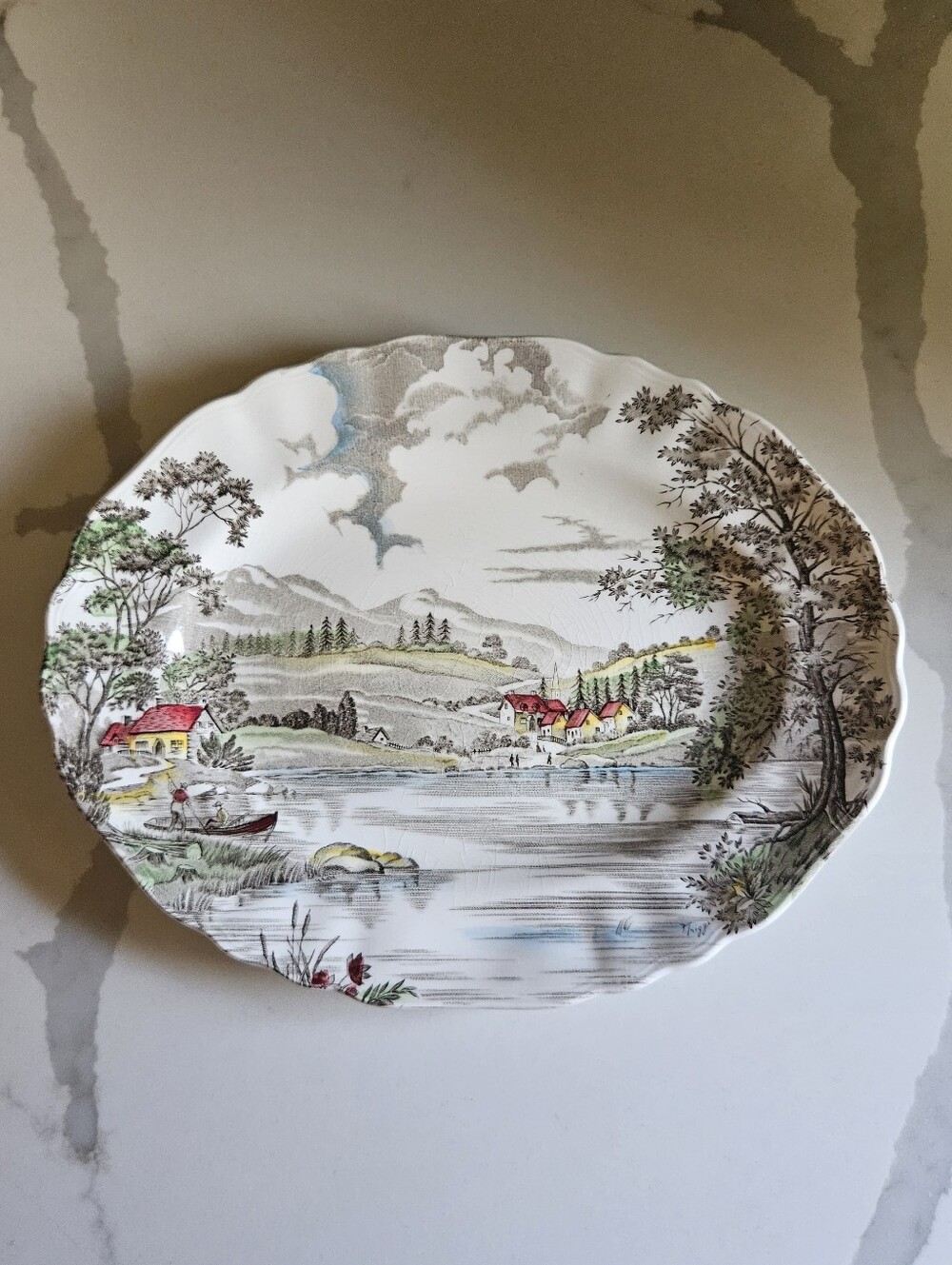 Meakin Welcome Home Summer Scene Platter